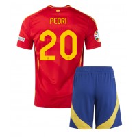 Echipament fotbal Spania Pedri Gonzalez #20 Tricou Acasa European 2024 pentru copii maneca scurta (+ Pantaloni scurti)